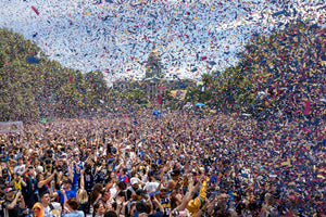 Denver Nugget fans celebrate at Civic Center park (Photo by Hugh Carey)